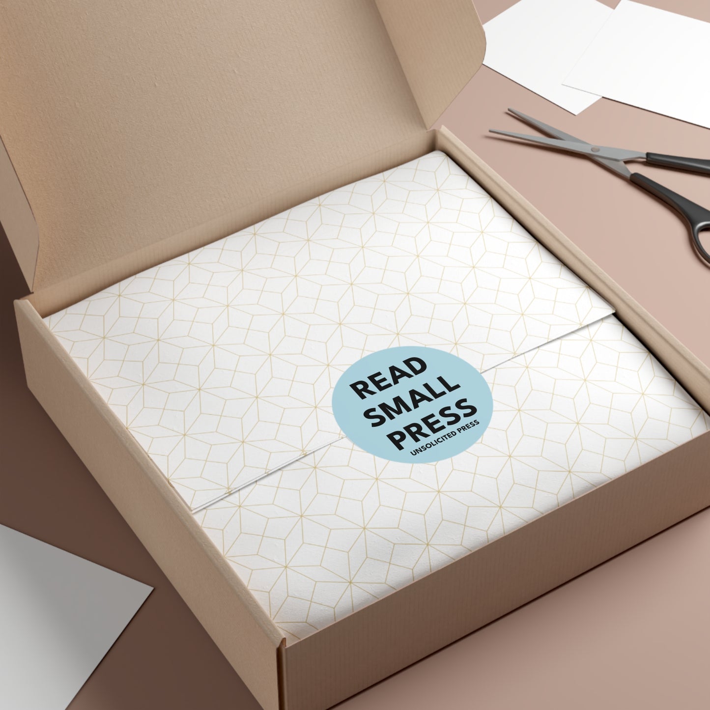 Read Small Press Round Vinyl Sticker — "Read Small Press" Booklover Sticker