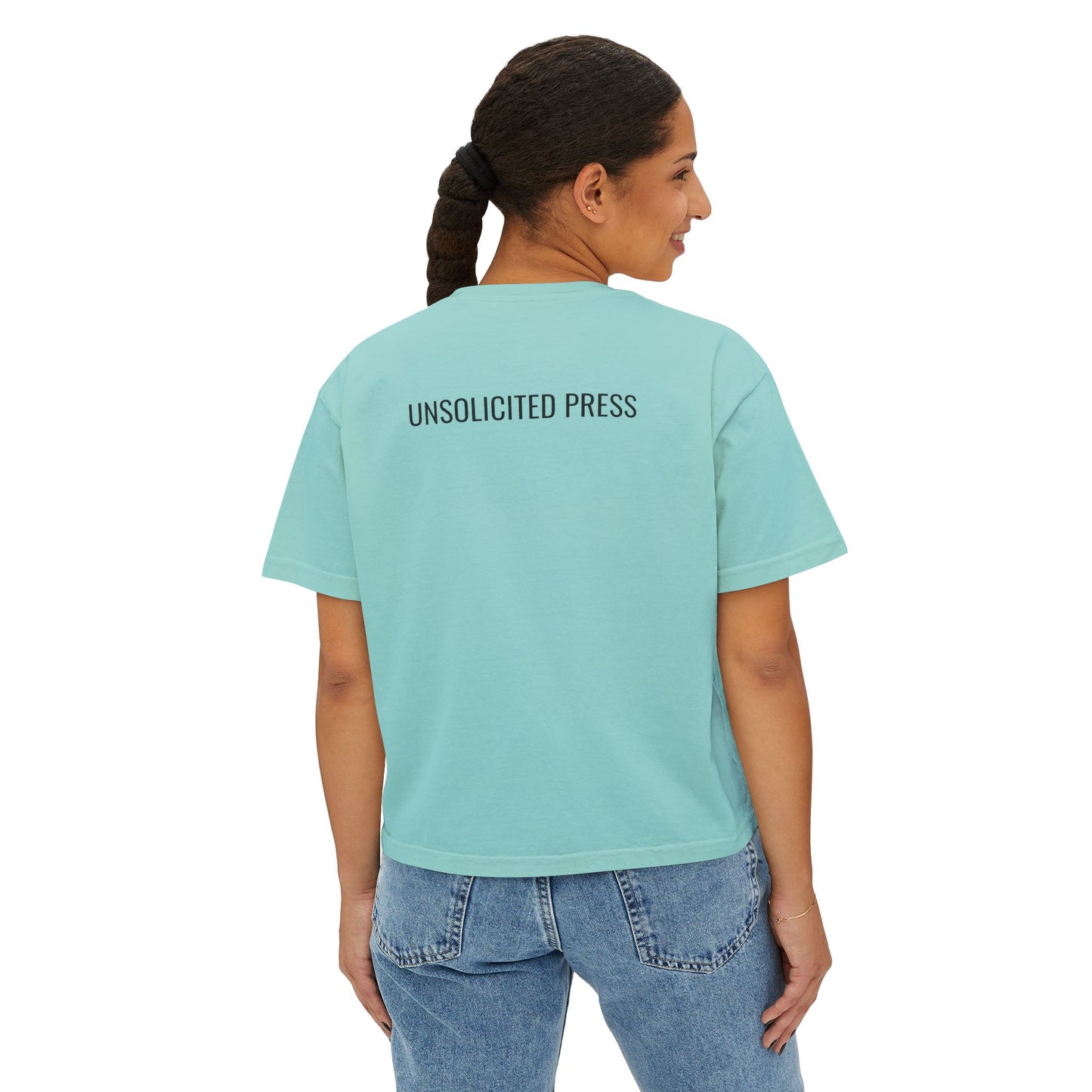 "You're Reading Books on Stolen Land" Women's Boxy Tee