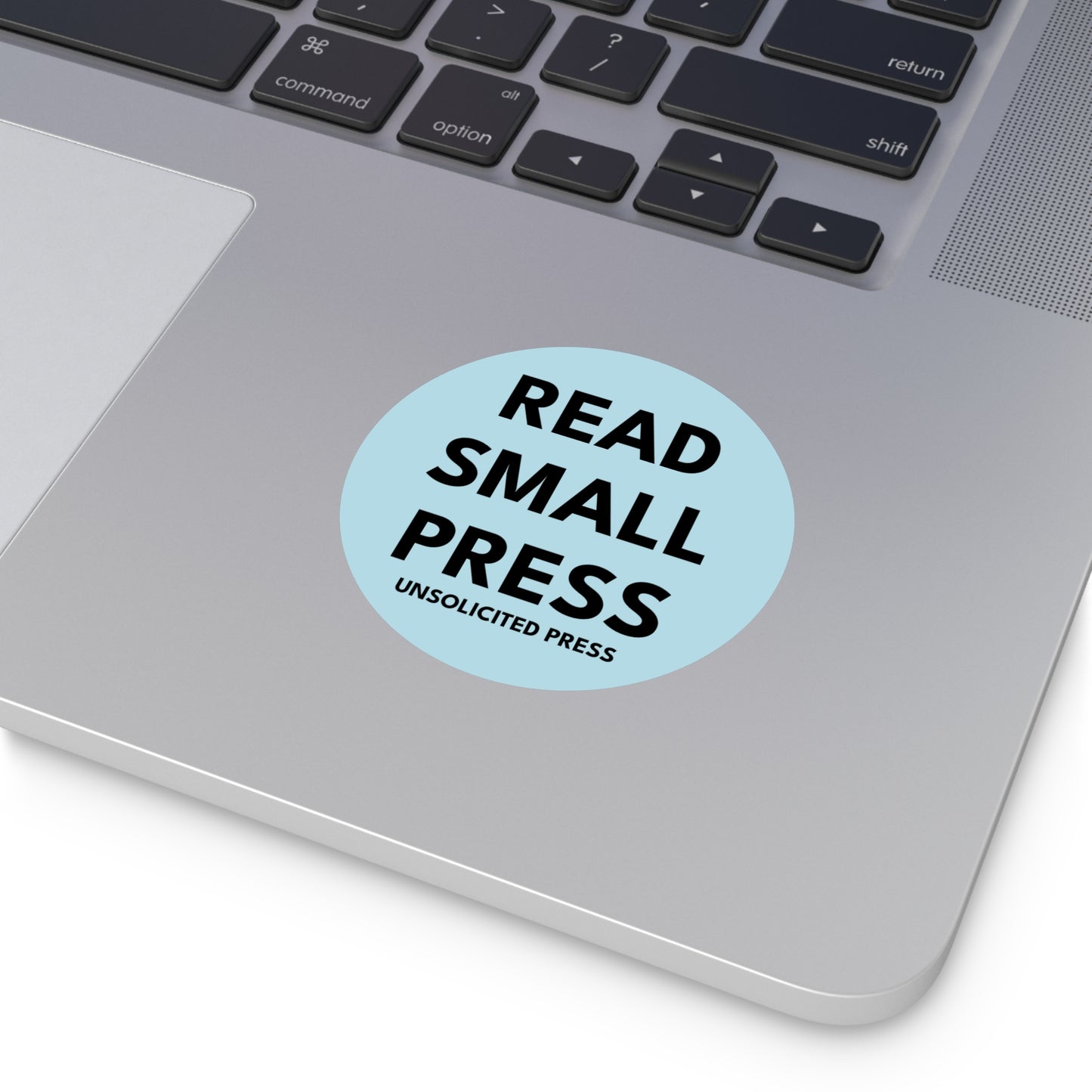 Read Small Press Round Vinyl Sticker — "Read Small Press" Booklover Sticker