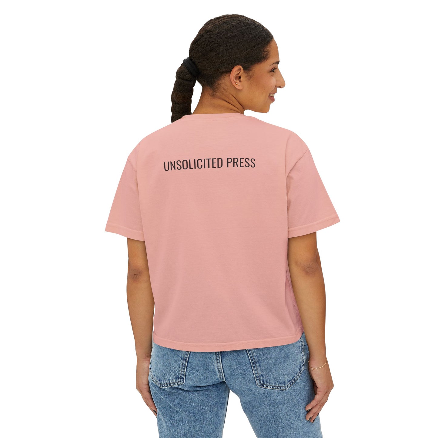 "You're Reading Books on Stolen Land" Women's Boxy Tee