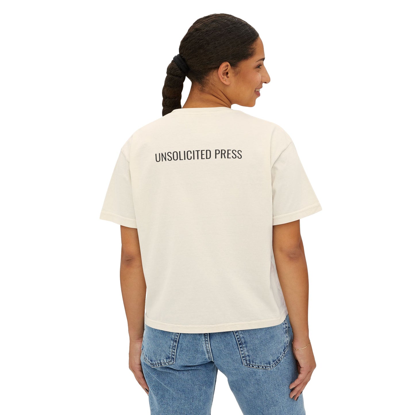 "You're Reading Books on Stolen Land" Women's Boxy Tee